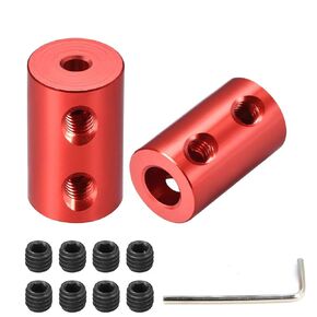 TOCHUN 2pcs 8mm to 8mm Bore Rigid Coupling Set Screw L25XD14 Aluminum Alloy-Shaft Coupler Connector for 3D Printers, Robot,Motor Accessories