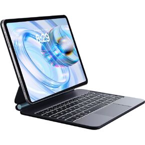 حافظة CHESONA iPad Pro 11 بوصة مع لوحة مفاتيح، حامل مغناطيسي سهل التركيب مع لوحة اللمس، نوم/تنبيه تلقائي وإضاءة خلفية بـ 7 ألوان لجهاز iPad Pro 11 بوصة (الجيل الرابع/الثالث/الثاني/الأول)، iPad Air الجيل الخامس/الرابع ، أسود