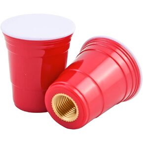 Tire Valve Stem Caps | Tire Caps Red | Durable Construction - Set of 2 Universal Tire Caps - Stylish and Protective Valve Stem Covers for Cars, Bikes, & More | Eco Friendly BPA & Phthalates Free