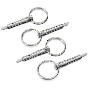 HZJD Quick Release Pin 1/4" Diameter, 316 Stainless Steel, Bimini Top Pin, Marine Hardware(4 Pack)
