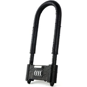 5 Digit Combination Padlock, Heavy Duty Anti Theft U-Shape Security Code Lock with Adjustable Shackle,for Bicycles,E-Bike,Mountain Bike,Gates,Shed,Fence [Adjustable Range 120-140mm]