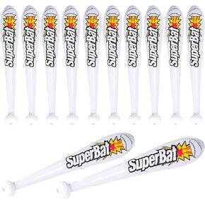 ArtCreativity 22 Inch Inflatable Baseball Bats for Kids, (Pack of 12), Baseball Goodie Bags Favors & Superhero Birthday Boy Party Favors, Inflatable Toys for Kids, Carnival Party Prizes for Kids