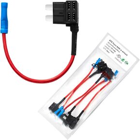 [UL Wire] Chanzon 5pcs 12awg Add-a-Circuit Fuse Tap Adapter ATC/ATO/Standard Fuse Holder for 35A Automotive Car Motorcycle