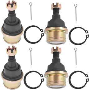Upper Lower Suspension Arm Ball Joints Set Replacement for Honda Rincon Rancher Pioneer Foreman