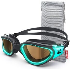 ZIONOR Swim Goggles, G1 ULTRA Photochromic Polarized Swimming Goggles Men Women