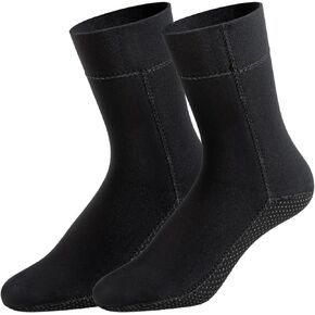 YDQUANI 3mm Neoprene Socks, Wetsuit Booties Cold Water Swimming Boots for Women Men Open Water Swimming Diving Surfing