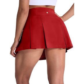 MIER Tennis Skirts for Women Pleated Golf Skirt Shorts with Pockets High Waisted Athletic Skort for Running Workout