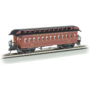 Bachmann Industries Coach Prr Ho Scale Old-Time Car with Round-End Clerestory Roof