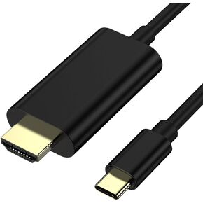 USB C to HDMI Cable（6FT）, [4K, High-Speed] USB Type C to HDMI Cable for Home Office, [Thunderbolt 3/4 Compatible] for Chromebook,for MacBook Pro/Air 2023,for iPad Pro, for iMac, for XPS 17, S23