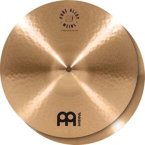 Meinl 14" Medium HiHat (Hi Hat) Cymbal Pair - Pure Alloy Traditional - Made in Germany, 2-YEAR WARRANTY (PA14MH)