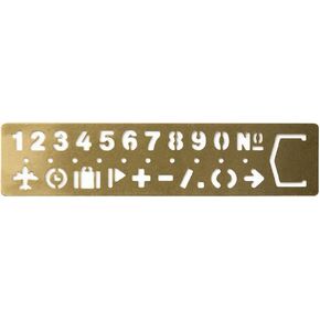 Midori Brass Template Bookmark, Number (42168006)