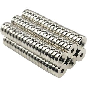 magpross 25 قطعة 10 × 3 مم مع فتحة غاطسة 3 مم مغناطيس ثلاجة متعدد الاستخدام لمشاريع الحرف العلمية للثلاجة