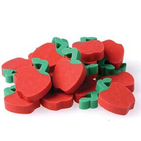 US Toy - Miniature 3/4" Apple Erasers, Ages 3 Years & Up (1-Pack of 144)