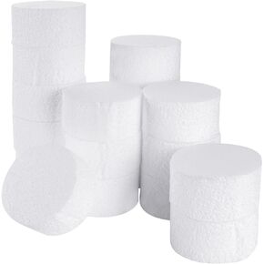 18 Pack 5 Inch Foam Circles for Crafts (1"Thick) Round Foam Disc Craft Foam Circle for DIY Art Projects (White)