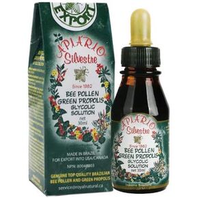 Official Distributor - 1 Bottle Apiario Silvestre Bee Pollen & Brazil Green Bee Propolis Liquid - Glycolic Extract-Non Alcoholic, Wax Free, Sugar Free