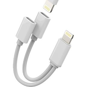 Headphone Adapter Compatible with Lightning Double to Audio Jack and Charger Earphone Charging Splitter Compatible with iPhone 11 12 xr x 7 8plus for ipad Connector Converter for MFI Certified