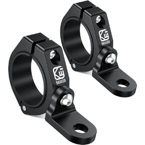 VAZESWIN 2 PCS UTV Whip Mounts, Sturdy Whip Light Mount, Aluminium Alloy UTV Flag Mount, 360° Rotating Adjustable Off-Road Light Bar Mount Fit for 1.5"/1.65"/1.75"/1.85"/2" Roll Bar Cage, Black