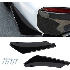 Augeny 2 PCS Rear Bumper Canard Diffuser, Anti-Crash Rear Bumper Lip Body Kit, Universal Rear Bumper Installed at The Bottom for Lip Diffuser Splitter Canard Protector Rear Canards (Carbon Fiber)