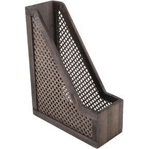 JJSQ حامل Magezine خشبي منظم مجلد الملفات مع ديكور الخيزران ديكور سطح المكتب كتاب Magezine حامل رف للمنزل والمكتب الطبيعي in Kuwait