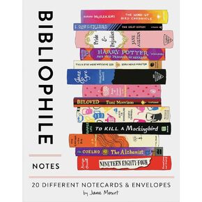 Bibliophile Notes: 20 Different Notecards & Envelopes (Bookish Gifts, Literary Stationery by Jane Mount)