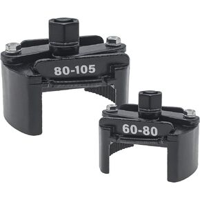 YVHVTV 2Pcs Adjustable Oil Filter Wrench Removal Tool, Universal Oil Filter Cap socket Wrench, 60-80mm & 80-105mm Oil Filter Wrench