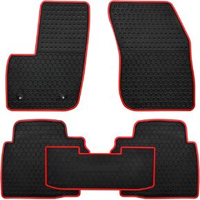 Ucarsol Car Floor Mats Custom Fit for Ford Fusion 2013 2014 2015 2016/2013-2016 Lincoln MKZ Odorless Washable Rubber Heavy Duty Anti-Slip All Weather Car Floor Liner Black