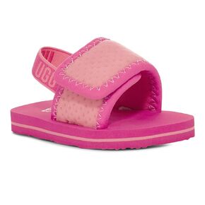 UGG Unisex-Child Lennon Slingback Sandal, Sugilite/Strawberry Milkshake, 4-5 Infant