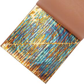 INSPIRELLE 5" x 5" Imitation Gold Foil Variegated Metallic Leaf 25 Sheets for Arts and Gilding Crafts, Sunset