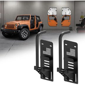 Panoyu Wrangler Door Hanger Door and Top Hanger Hardtop Storage Rack For 1987-2024 Wrangler YJ TJ JK JL And 2021 Gladiator JT,America Flag Pattern,2 Packs in Kuwait