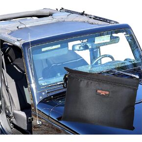 Badass Moto for Jeep Sunshade for Jeep Wrangler Top Mesh. 1997-2006 TJ (Front) Keeps You Cool. Reduces UV + Wind & Noise. Easy No Tool Install Sun Shade Top for Jeep Lover Gifts Accessories