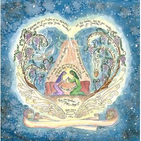 Catholic Wedding Gift, Anniversary, Valentine's Day - 12x12 Scripture Art Print