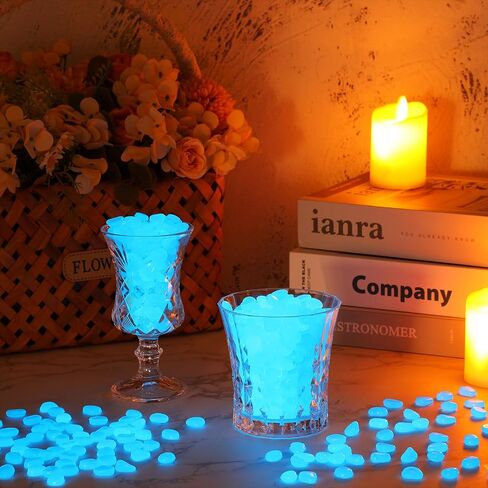 Landical 20000 Pcs Glow in The Dark Rocks Bulk Blue Garden Glow Rocks Outdoor Garden Glow in The Dark Pebble Glow in The Dark Stone for Walkway Backyard Landscaping Fish Tank Plant Decor in Saudi Arabia