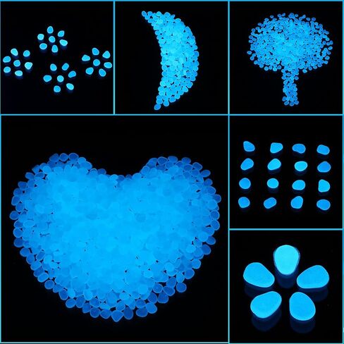 Landical 20000 Pcs Glow in The Dark Rocks Bulk Blue Garden Glow Rocks Outdoor Garden Glow in The Dark Pebble Glow in The Dark Stone for Walkway Backyard Landscaping Fish Tank Plant Decor in Saudi Arabia