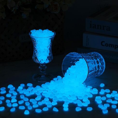 Landical 20000 Pcs Glow in The Dark Rocks Bulk Blue Garden Glow Rocks Outdoor Garden Glow in The Dark Pebble Glow in The Dark Stone for Walkway Backyard Landscaping Fish Tank Plant Decor in Saudi Arabia