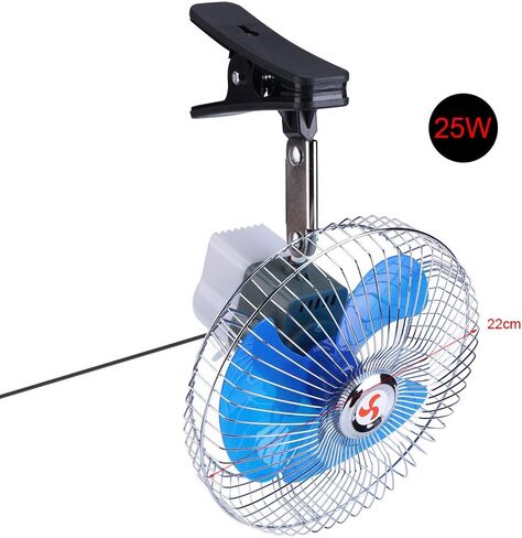 fo sa Car Oscillating Fan,Vehicle mounted Swing Fan,Car Portable Mini Fan, Small 180 Degree Rotating Adjustable Vehicle Clip On Cooling Oscillating Fan,12V 25W,22CM,1.4M,55.12inch in Saudi Arabia
