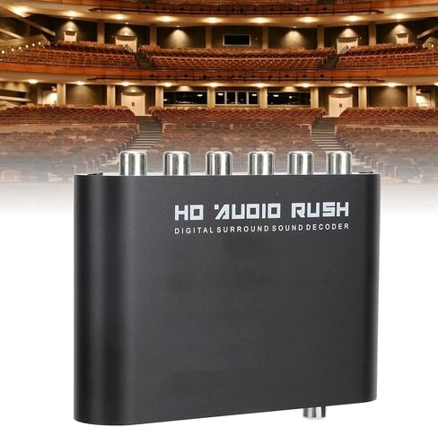 5.1CH DTS Dolby Converter 4K Audio Extractor Audio Decoder Audio Converter Digital Audio Converter Output Coax Optical to Analog Audio for HomeConcert HallCinema (المضيف + USB + الألياف الضوئية) in Kuwait