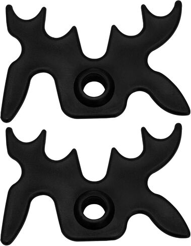 Yocimango-Rugged Bridge Head Antlers Pool Cue/Wear Resistant Moosehead Bridge Head Slip-on/Bridge Head Billiard Pool Cue Stick Plastic（Black-2pcs in Saudi Arabia