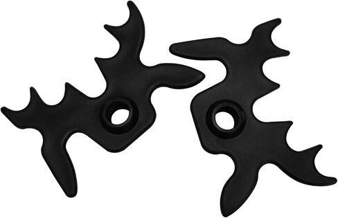 Yocimango-Rugged Bridge Head Antlers Pool Cue/Wear Resistant Moosehead Bridge Head Slip-on/Bridge Head Billiard Pool Cue Stick Plastic（Black-2pcs in Saudi Arabia