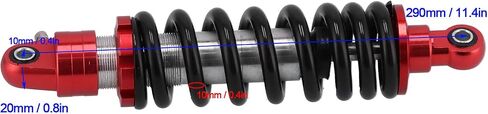 11.4in 290mm Rear Shock Absorber, Rear Suspension Spring Steel Alloy Spring Adjustable Damping Fit for Motorbike ATV Go Karts in Saudi Arabia