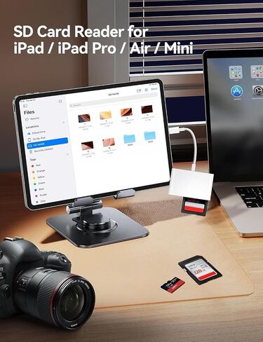 قارئ بطاقة SD USB C لجهاز iPhone 15/Mac/iPad Pro، قارئ بطاقة SD 3 في 1 USB C مع منفذ USB Thunderbolt إلى SD TF قارئ بطاقة الذاكرة لجهاز MacBook Pro/Air iMac M1 M2 Galaxy S22 S23 in Kuwait