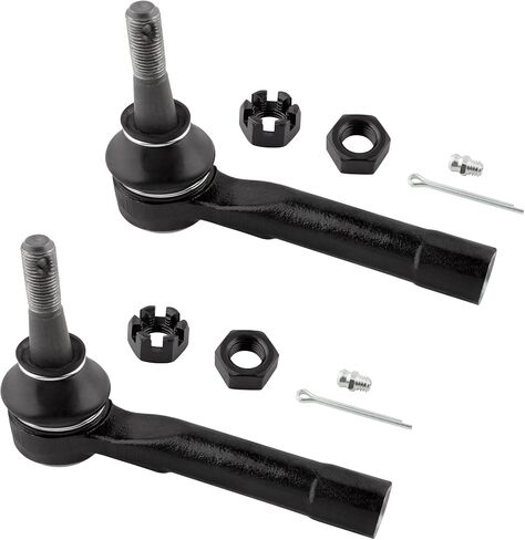 طقم نهاية قضيب ربط أمامي داخلي وخارجي من WEDOAUTO 4 قطع مناسب لسيارة Chevy Silverado 1500/2500 Tahoe Avalanche، لسيارة GMC Sierra 1500/2500، Yukon XL 1500/2500، لسيارة Cadillac Escalade ESV/EXT استبدال # ES3488 ES3493 in Kuwait