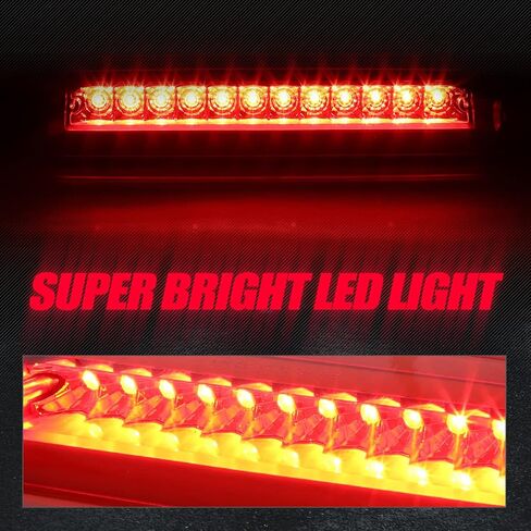 Auto Dynasty LED Black Housing 3rd Third Tail High Mount Brake Light Lamp Compatible with Ford Expedition Navigator 03-16 in Saudi Arabia