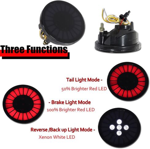 GTINTHEBOX Smoked Lens Rear Bumper Reflector Tail Brake Reverse Backup Light Compatible with 2006-2009 Pontiac Solstice & 2002-2009 GMC Envoy in Kuwait