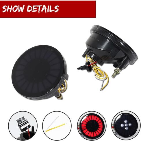 GTINTHEBOX Smoked Lens Rear Bumper Reflector Tail Brake Reverse Backup Light Compatible with 2006-2009 Pontiac Solstice & 2002-2009 GMC Envoy in Kuwait