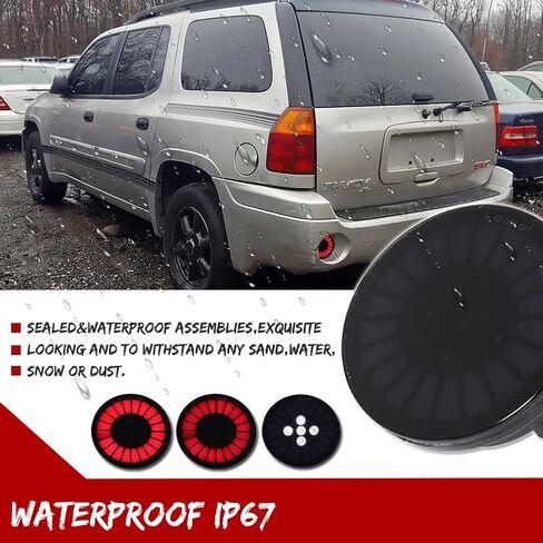 GTINTHEBOX Smoked Lens Rear Bumper Reflector Tail Brake Reverse Backup Light Compatible with 2006-2009 Pontiac Solstice & 2002-2009 GMC Envoy in Kuwait