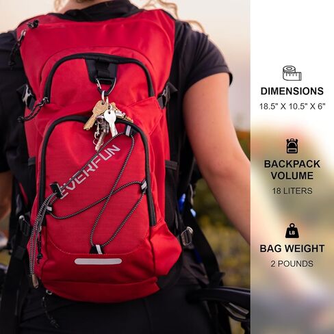 Everfun Hydration Backpack 18L with Water Bladder 2L/3L Hiking Water Backpack Women Men Hydration Pack Insulated Lightweight Day Hydropack with Storage for Hiking, Biking, Running, Festival in Kuwait