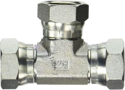 Brennan Industries 1603-08-08-08-FG تركيب أنبوب تي من الفولاذ المطروق، 1/2 بوصة - 14 NPSM × 1/2 بوصة - 14 NPSM × 1/2 "-14 خيط NPSM، 1/2" أنثى NPTF × 1 /2 بوصة NPTF دوارة أنثى × 1/2 بوصة دوارة NPTF أنثى in Saudi Arabia
