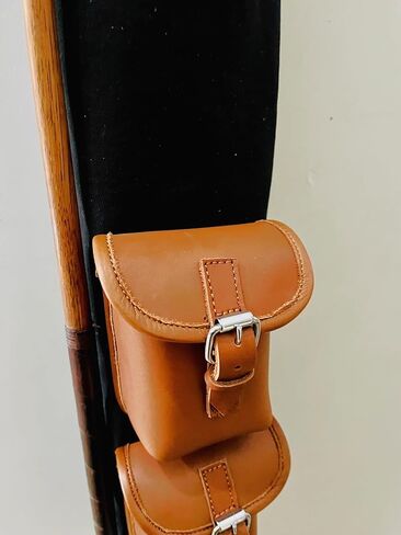 Geoffrey | Vintage TAN Canvas I Black Canvas I with TAN Leather Golf Club Carrying Bag with 2 Pockets | Retro - Bag only in Kuwait