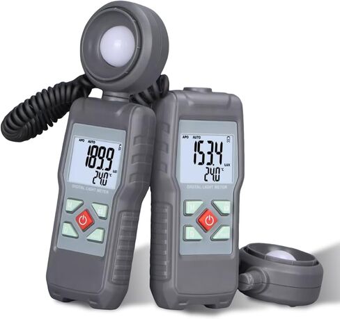 مقياس الإضاءة الرقمي مع إزالة 360 درجة احترافية، جهاز قياس درجة الحرارة المحيطة المحمول باليد، نطاق يصل إلى 200,000 لوكس، أخذ عينات Luxmeter لفصول مترو أنفاق المختبر in Kuwait