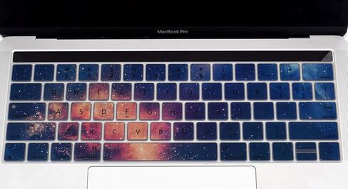 Funut Keyboard Cover for MacBook Pro Keyboard Cover with Touch Bar 13 and 15 inch 2019-2016 (Model: A2159 A1989 A1990 A1706 A1707), Ultra Thin Silicone Keyboard Skin Protector Cover,Flame Cloud in Kuwait